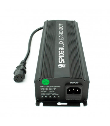 Conexiones del balastro electrónico Basic 600W SpiderLux cableado