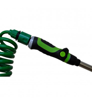 Lanza de riego extensible con manguera y acople