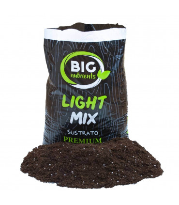 Sustrato Light Mix Premium de Big  Nutrients, ideal para cultivo de marihuana