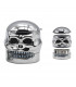 Grinder metálico con forma de calavera y de 3 partes