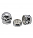 Grinder metal para marihuana con forma de calavera y 3 partes