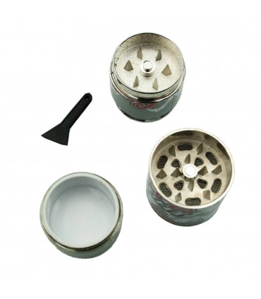 Las 3 partes del grinder lata cerveza