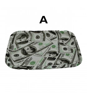 BANDEJA SILICONA DIBUJOS 20X15X2CM billetes