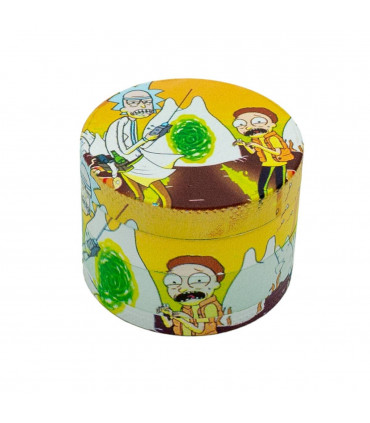 GRINDER RICK Y MORTY 4 PARTES 50MM Modelo A cerrado.
