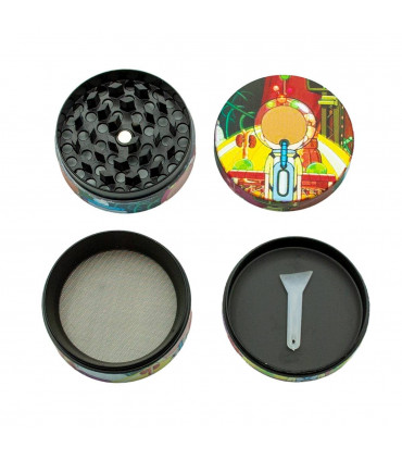 GRINDER RICK Y MORTY 4 PARTES 50MM Modelo F abierto.