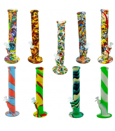 BONG SILICONA PARA AGUA 36CM composición modelos.