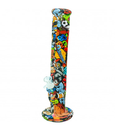 BONG SILICONA PARA AGUA 36CM dibujo.