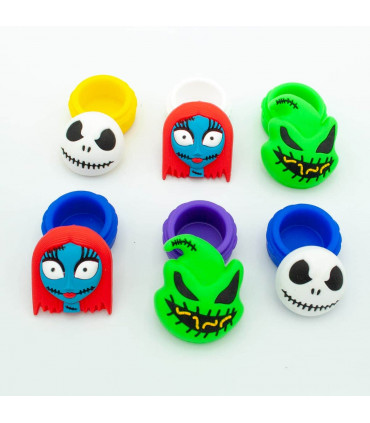 BOTE SILICONA HALLOWEEN 44MM Botes para guardar resina abiertos.