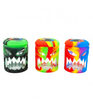 BOTE SILICONA CRISTAL MONSTRUO 55MM Botes de conservación de diferentes colores.