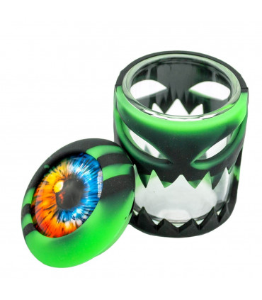 BOTE SILICONA CRISTAL MONSTRUO 55MM Bote de conservación abierto.