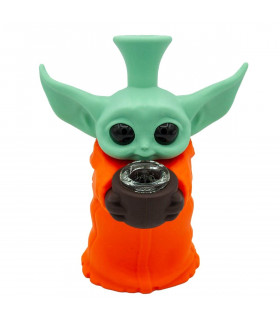 PIPA SILICONA MINI YODA 15CM Vista de frente.