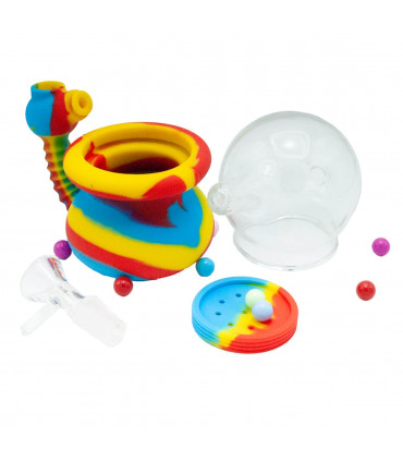 BONG SILICONA BOLAS INTERNAS Para usar con agua desmontado.