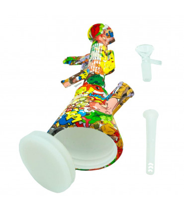 BONG SILICONA FUSIL 28CM Desmontado.