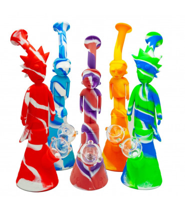 BONG SILICONA RICK Y MORTY 30,5CM DESMONTABLE EN PARTES. Diferentes modelos.