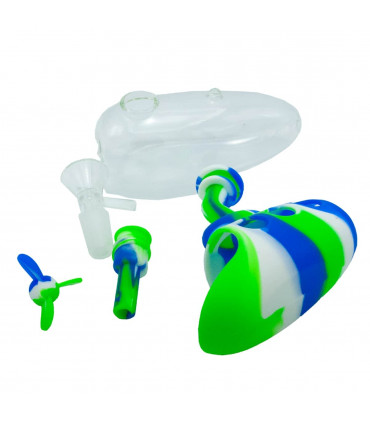 BONG SILICONA SUBMARINO PARA AGUA 11,4CM Desmontado.
