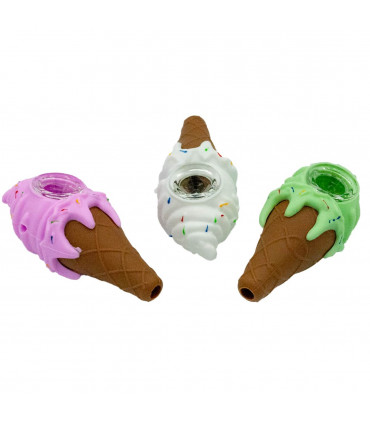 PIPA SILICONA HELADO 12CM Dieferentes modelos.
