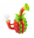 BONG SILICONA PIÑA PARA AGUA 17,80CM Modelo rojo y verde.