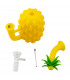 BONG SILICONA PIÑA PARA AGUA 17,80CM Modelo desmontado.