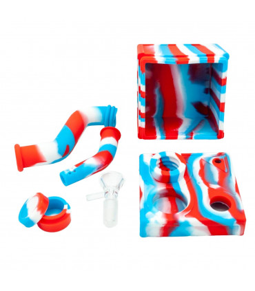 BONG SILICONA CUBO PARA AGUA 90MM