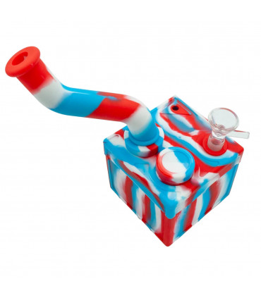 BONG SILICONA CUBO PARA AGUA 90MM