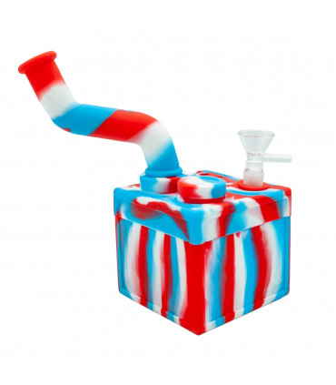 BONG SILICONA CUBO PARA AGUA 90MM
