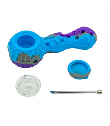 PIPA SILICONA ABEJA CON DABER 11CM Desmontada desde arriba.