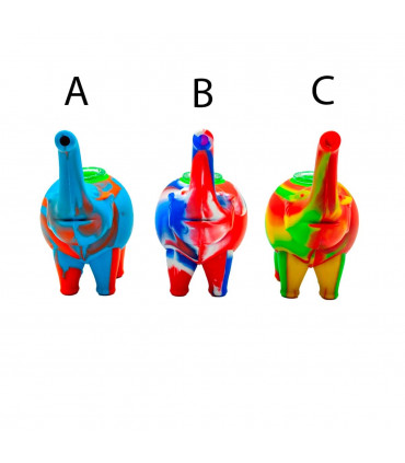 Pipas para fumar con formas de elefantes multicolor