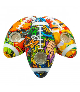 PIPA SILICONA RUGBY 10CM Dibujos originales.