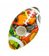 PIPA SILICONA RUGBY 10CM Dibujos originales.