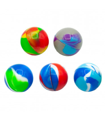 BOTE SILICONA BOLA FLUORESCENTE 38MM Diferentes colores.