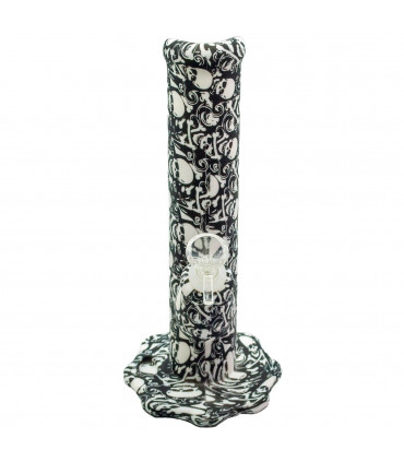 BONG SILICONA MEDIANO 25,4CM Modelo calaveras.