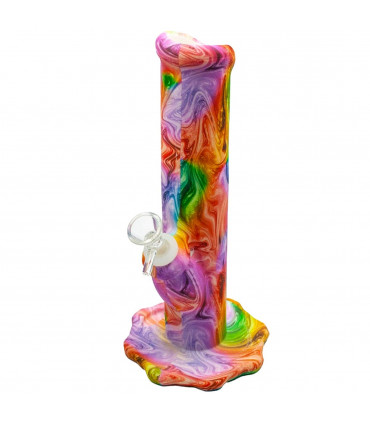 BONG SILICONA MEDIANO 25,4CM Modelo psicodelico.