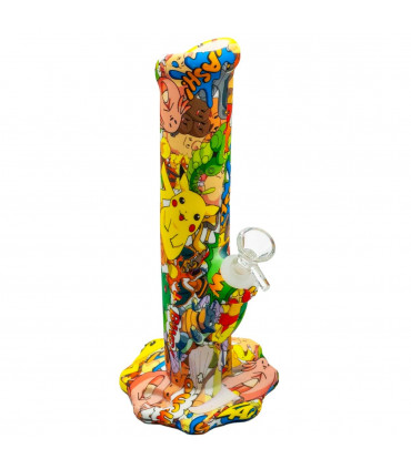 BONG SILICONA MEDIANO 25,4CM Modelo pokemon.