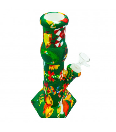 BONG SILICONA MIRACLE PARA AGUA 21,8CM Verde.