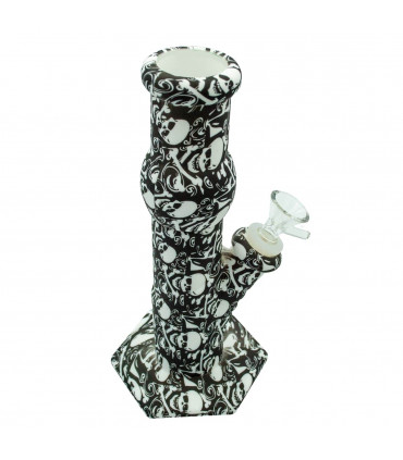 BONG SILICONA MIRACLE PARA AGUA 21,8CM Calaveras.