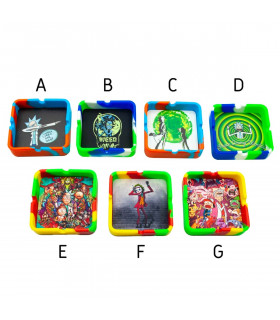 CENICERO SILICONA + TAPETE RICK Y MORTY Diferentes modelos.