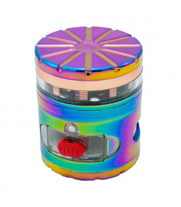 GRINDER GALAXIA CON BANDEJA 4 PARTES 62MM Picador vista del cajón.