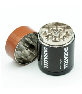 GRINDER PILA DURASELL 42MM Picador con polinizador tapa abierta.