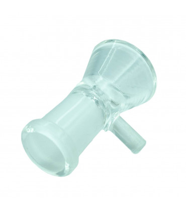 Cazoleta de cristal con adaptador hembra de 12-14mm y forma cónica. Cazoleta de repuesto para bongs