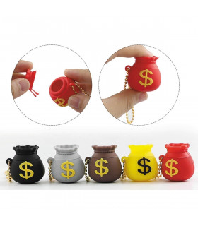Bote silicona. Saco dinero. 5,4 cm. Surtidos
