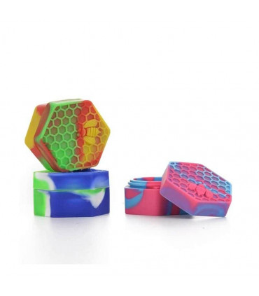BOTE SILICONA PANEL ABEJA HEXAGONAL 5,3CM