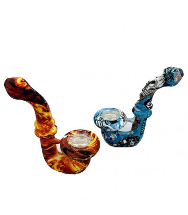 PIPA SILICONA DIBUJOS SAXOFON 13,46CM