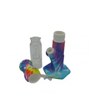 BONG SILICONA DIBUJOS RUBO RECTO