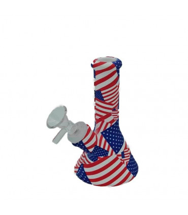 BONG SILICONA DIBUJOS VASIJA RECTO 12,95CM