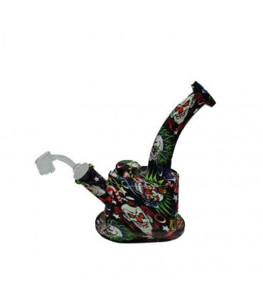 BONG SILICONA DIBUJOS INCLINADO BHO