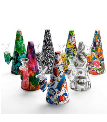 BONG SILICONA PUFFCO COLORES PARA AGUA 15CM