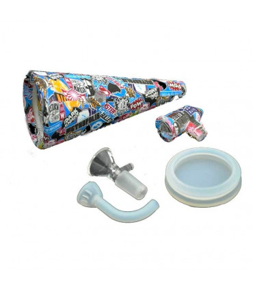 BONG SILICONA PUFFCO COLORES PARA AGUA 15CM