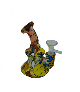 BONG SILICONA DIBUJOS 12,95CM