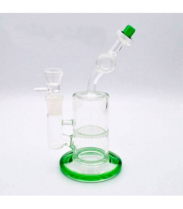 Bong de cristal con percolador. 20 cm.