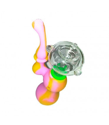 BONG SILICONA Y CAZOLETA DE CRISTAL